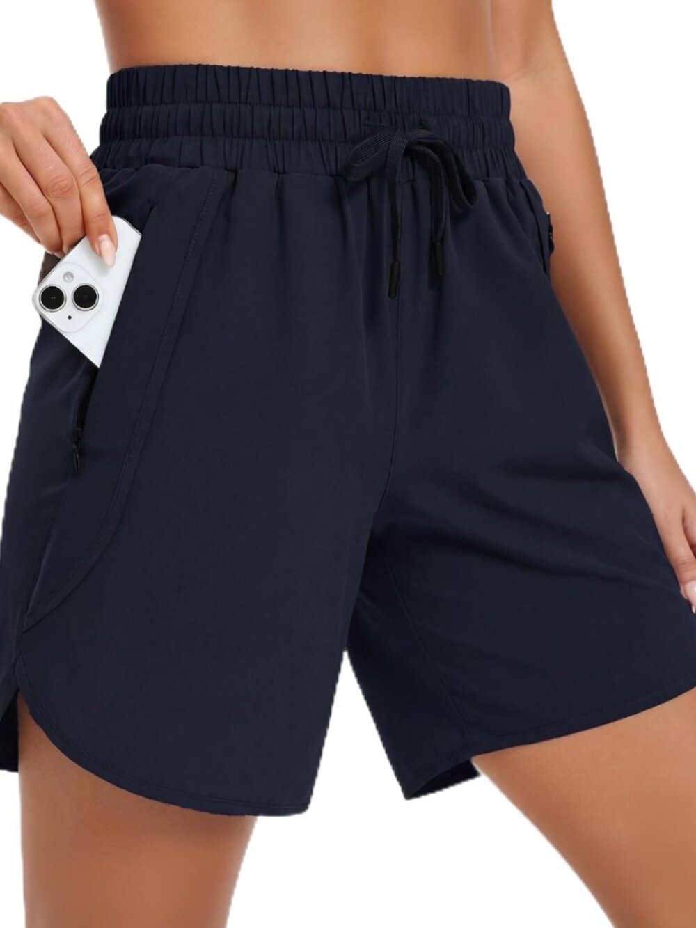 Lightweight Women's Athletic Running Shorts 5"/7" Inseam, Quick-Dry, Zip Pockets